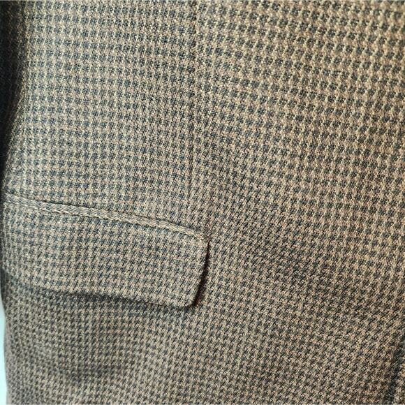 Jones New York Men's Wool Blazer Houndstooth Check Suit Jacket 44L - Picture 7 of 13